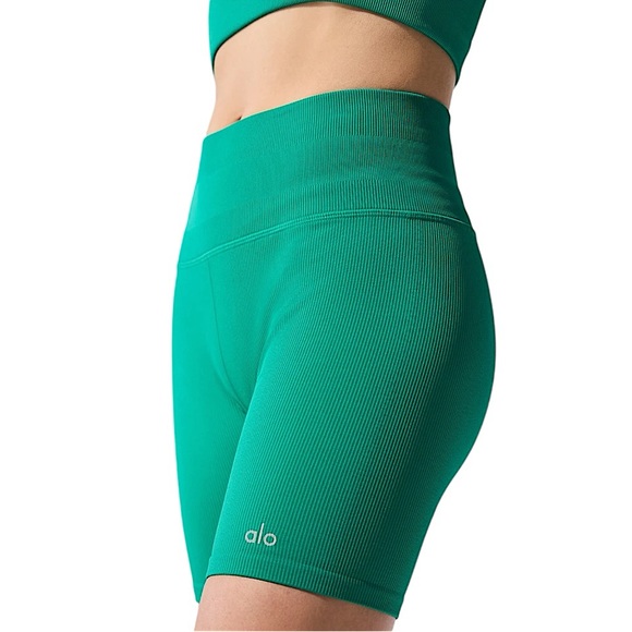 ALO Yoga 5” Seamless Ribbed Favorite Short size S - Picture 1 of 8